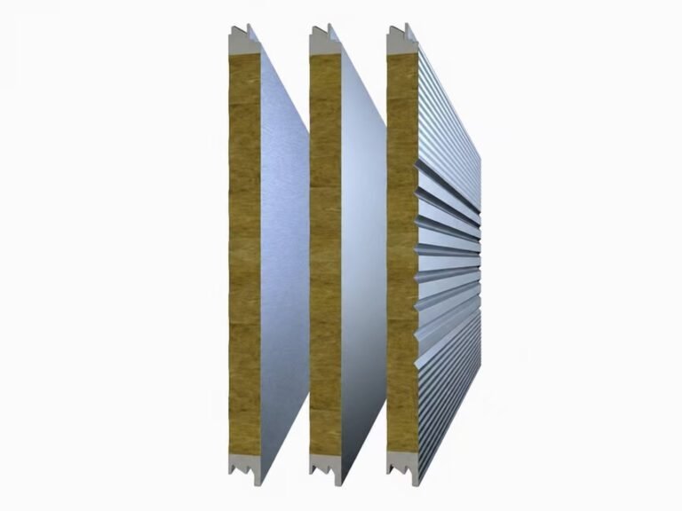 Buidling Exterior Wall Rock Wool Sandwich Panel with PU Edge Sealing